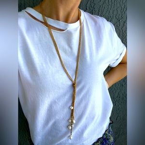 Lilly Pulitzer Gemma Necklace Gold Pearls NWT